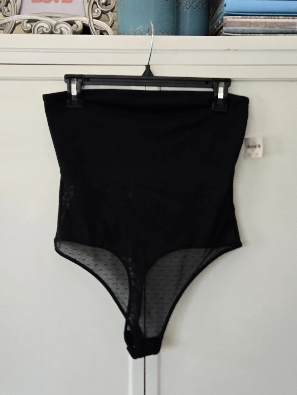 NWT LyreBird Sheer Mesh Strapless Bodysuit - Black